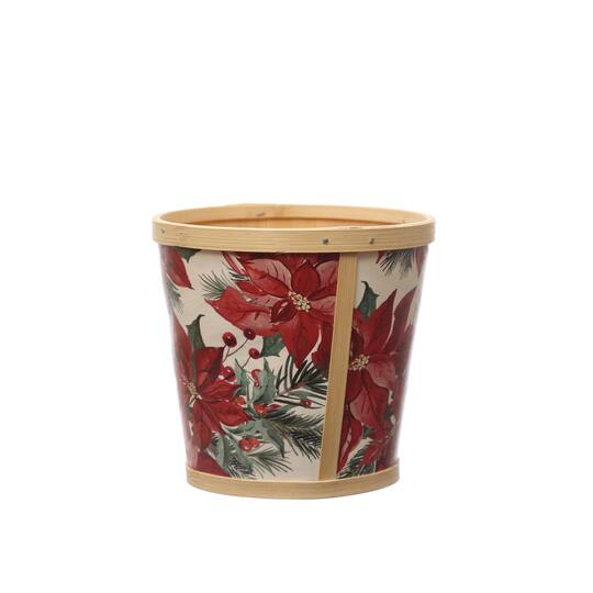 6" Poinsettia Bamboo Print Pot by Ashland®